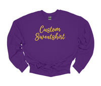 Purple Pullover Custom Crew Neck Sweatshirt